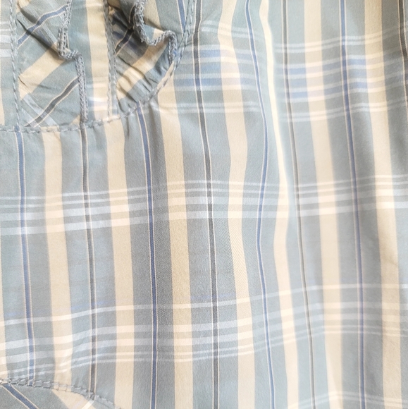 RARE MOSCHINO JEANS PLEATED RUFFLE COTTAGECORE PLAID LONGSLEEVE MIDI DRESS SZ:2 - Picture 11 of 16